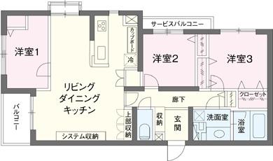 壁式構造でも実現した開放的なLDKのある住まい