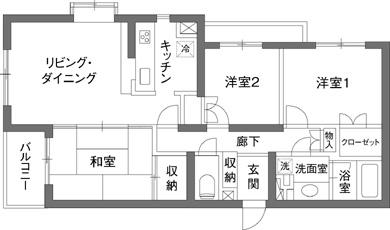 壁式構造でも実現した開放的なLDKのある住まい