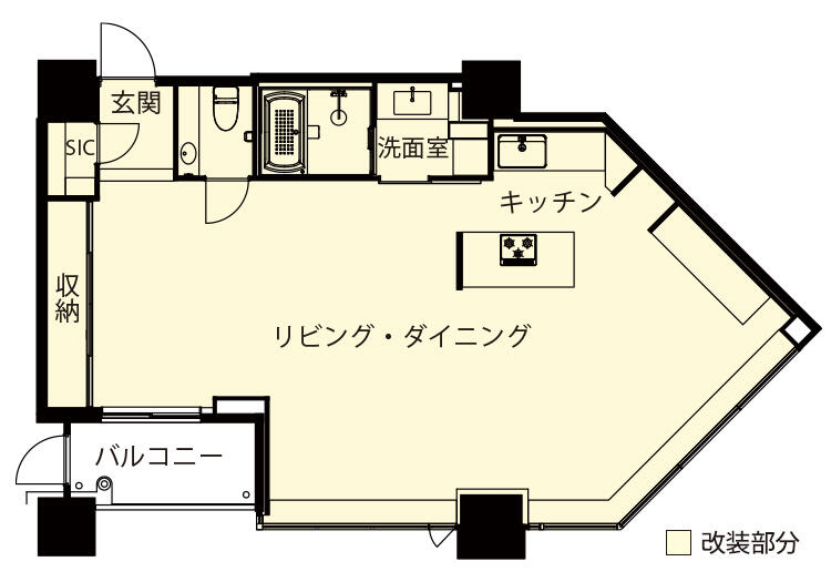 ナチュラルモダンなワンルーム