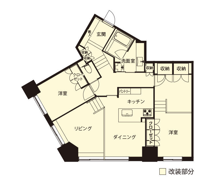 タワーマンションをモダンな邸宅に一新